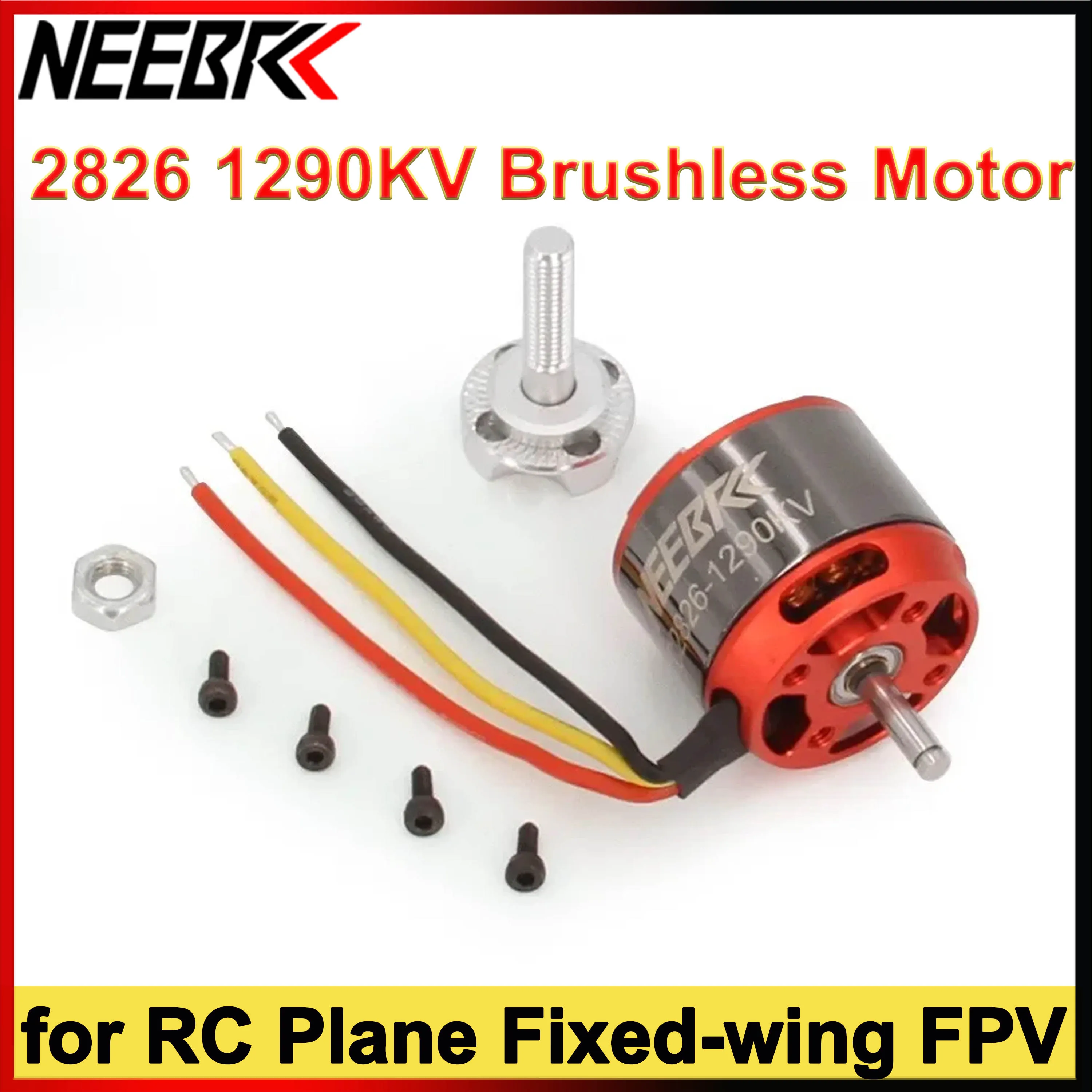 NEEBRC 2826 1290KV 2-4S Outrunner Bürstenloser Motor für FPV Racing Drone RC Starrflügelflugzeug Quadcopter 9 Zoll 9045 1147 Propeller