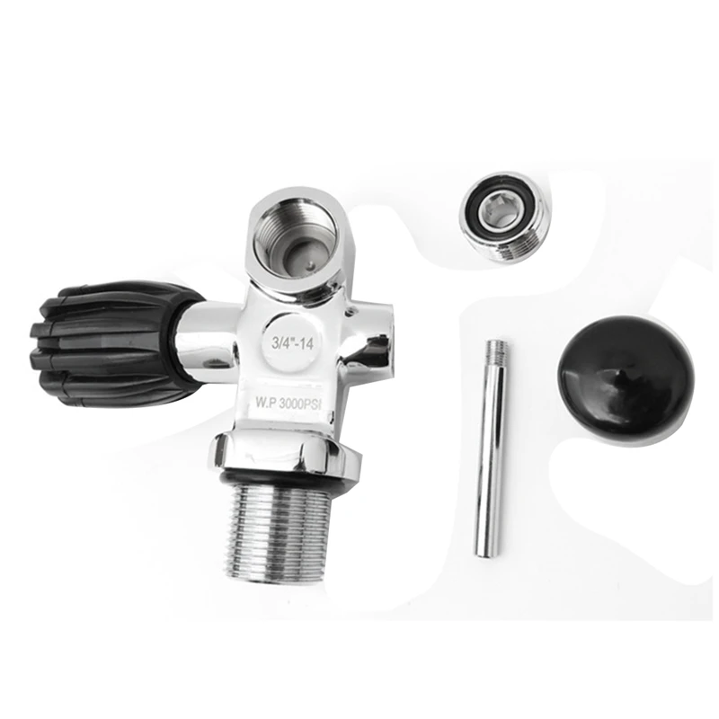 3000Psi 250Bar 3/4-14NPS High Pressure Scuba Diving Tank Valve Cylinder Reducing Valve Spare Parts Accessories