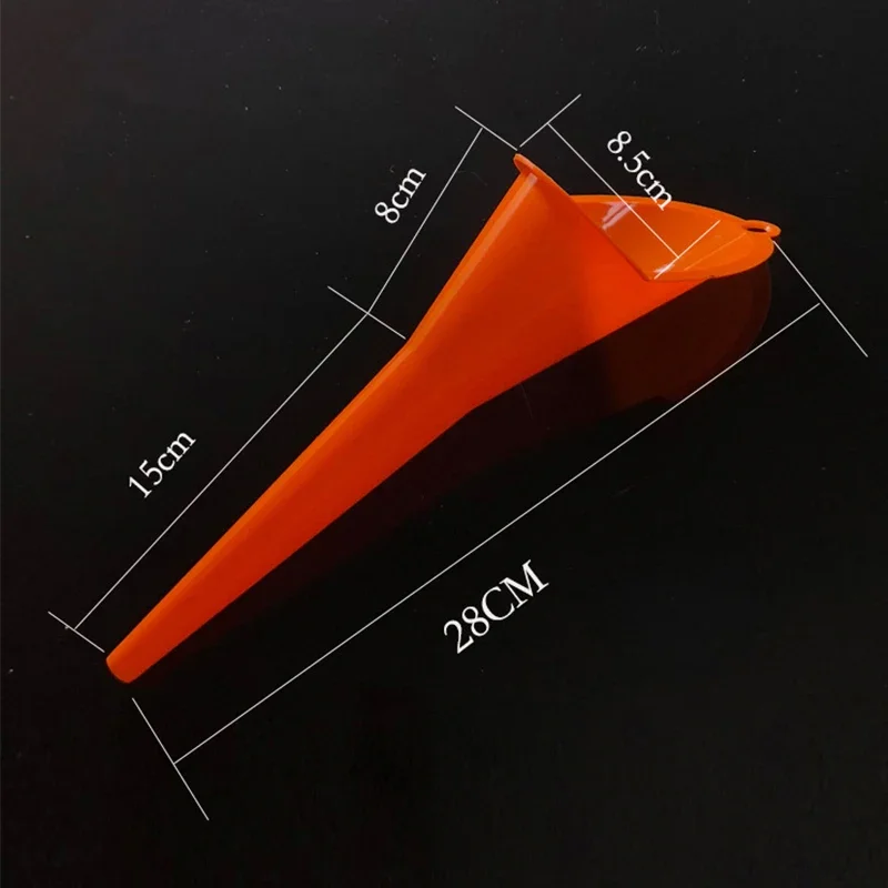 Embudo de vástago largo para coche, herramientas de llenado de combustible de aceite multifunción, antisalpicaduras, plástico, herramientas de