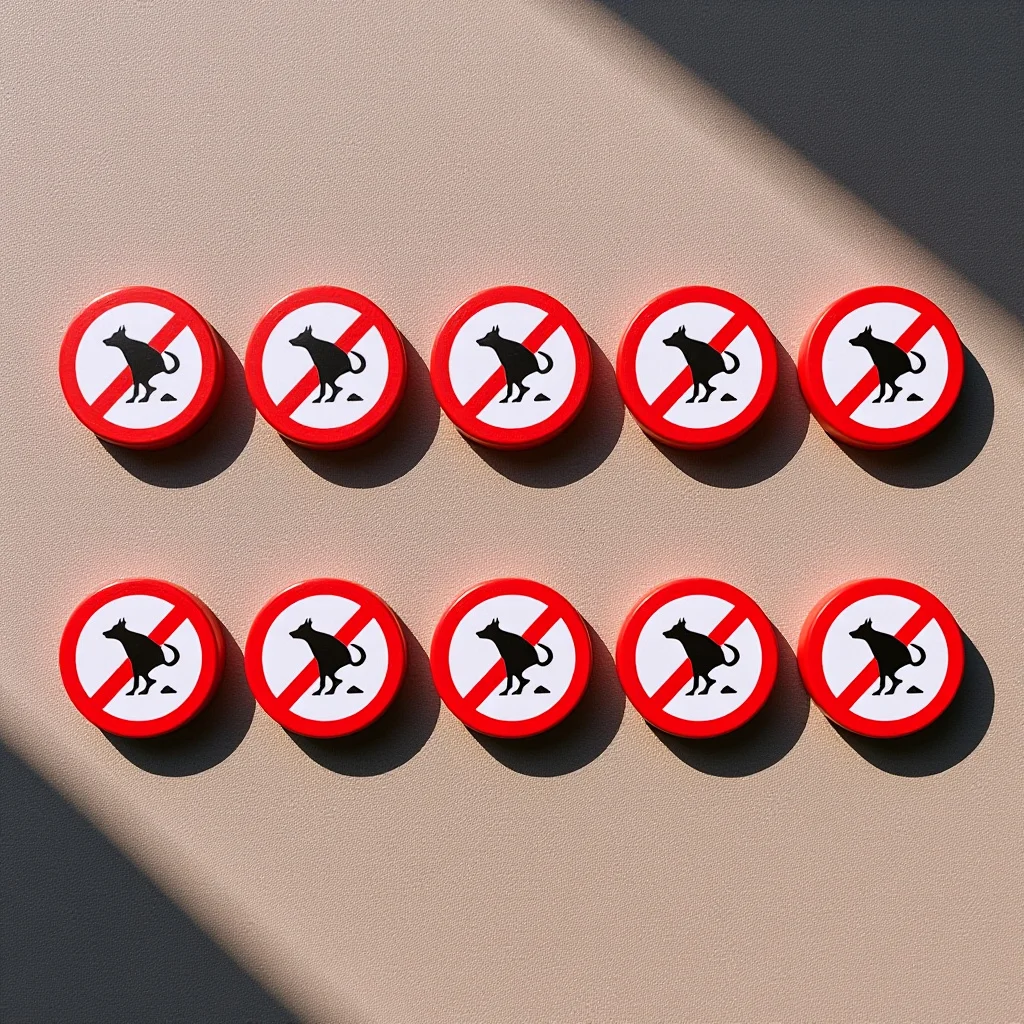 

10pcs Waterproof Stickers No Pet Pooping Sign Funny Prohibitory Decal For Car Bumper Table Outdoor Indoor Use Durable Traffic