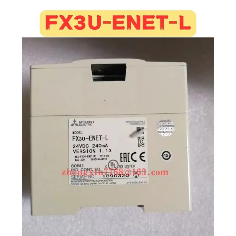 Second-hand Module FX3U-ENET-L FX3U ENET L Normal Function Tested OK