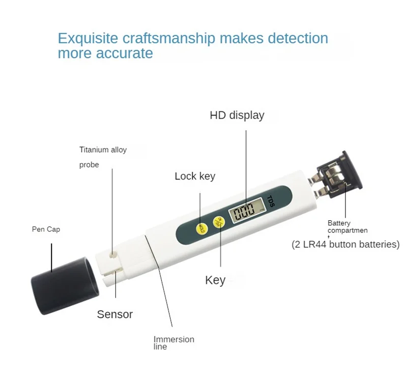 ウォーターテスト用のポータブルペン,2つのボタン,高品質のテストペン,家庭用,新品
