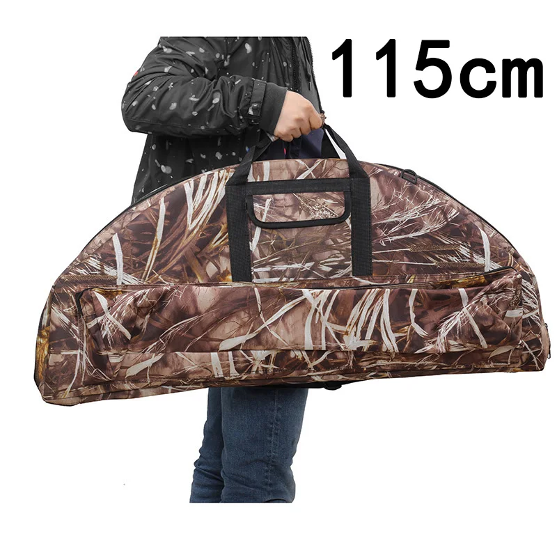 Robust Compound Bow Bag with Dense Foam Padding Interior Pulley Pocket and External Arrow Sleeve for Reliable Field Protection