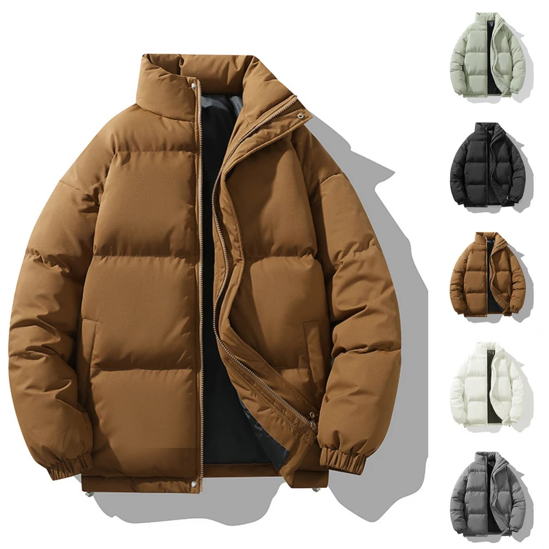 

Winter Thick Warm Parkas Men Plus Size 8XL Quilted Jacket Stand Collar Outwear Puffer Coats Men's Loose Cotton-padded Clothing