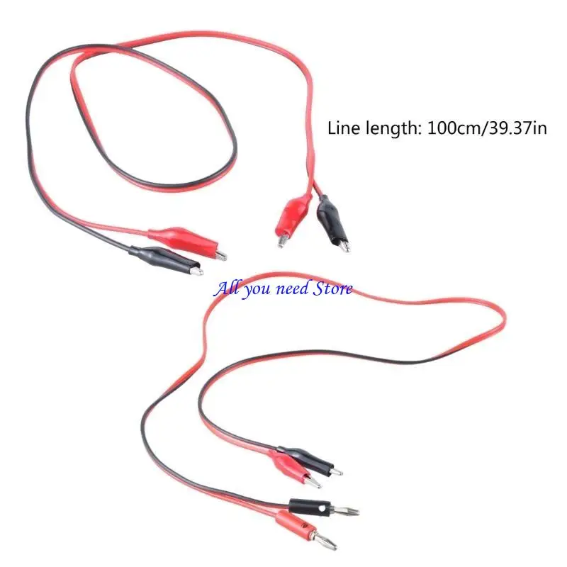K9FB Power Plug to Alligators Clip Cable Double Alligators Clips Power Test Cable