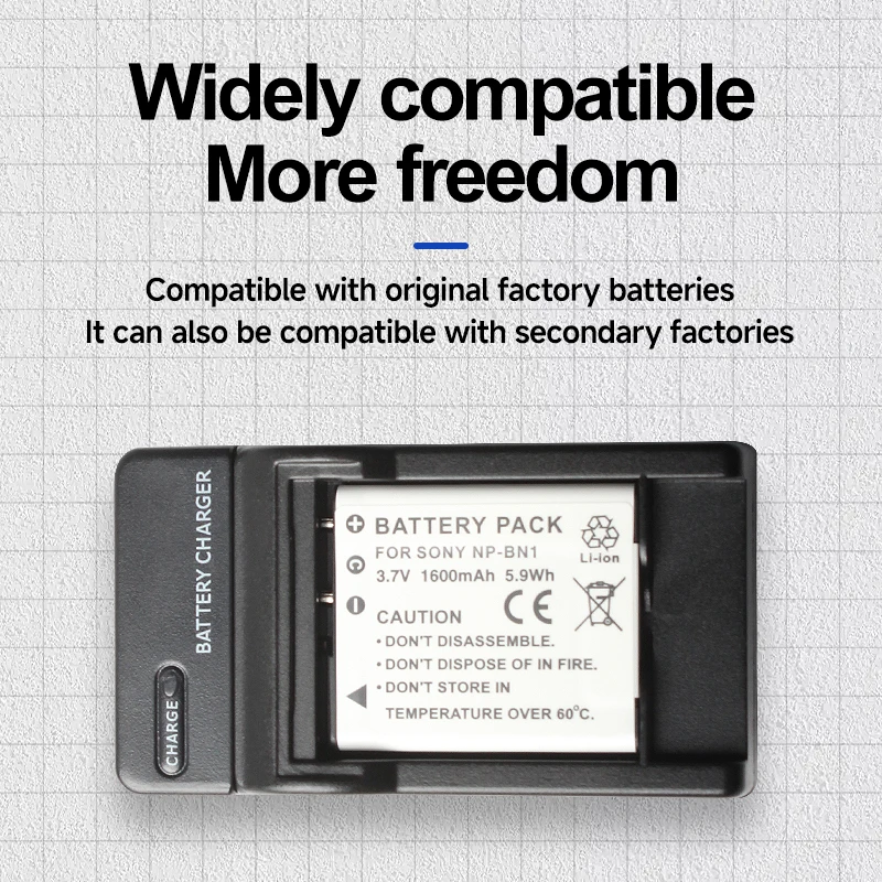 NP-BN1 Battery Charger for Sony DSC-W320 W330 W350 W360 W380 W390 W510 W530 W560 W570 W610 W620 W630 Digital Cameras BC-CSN