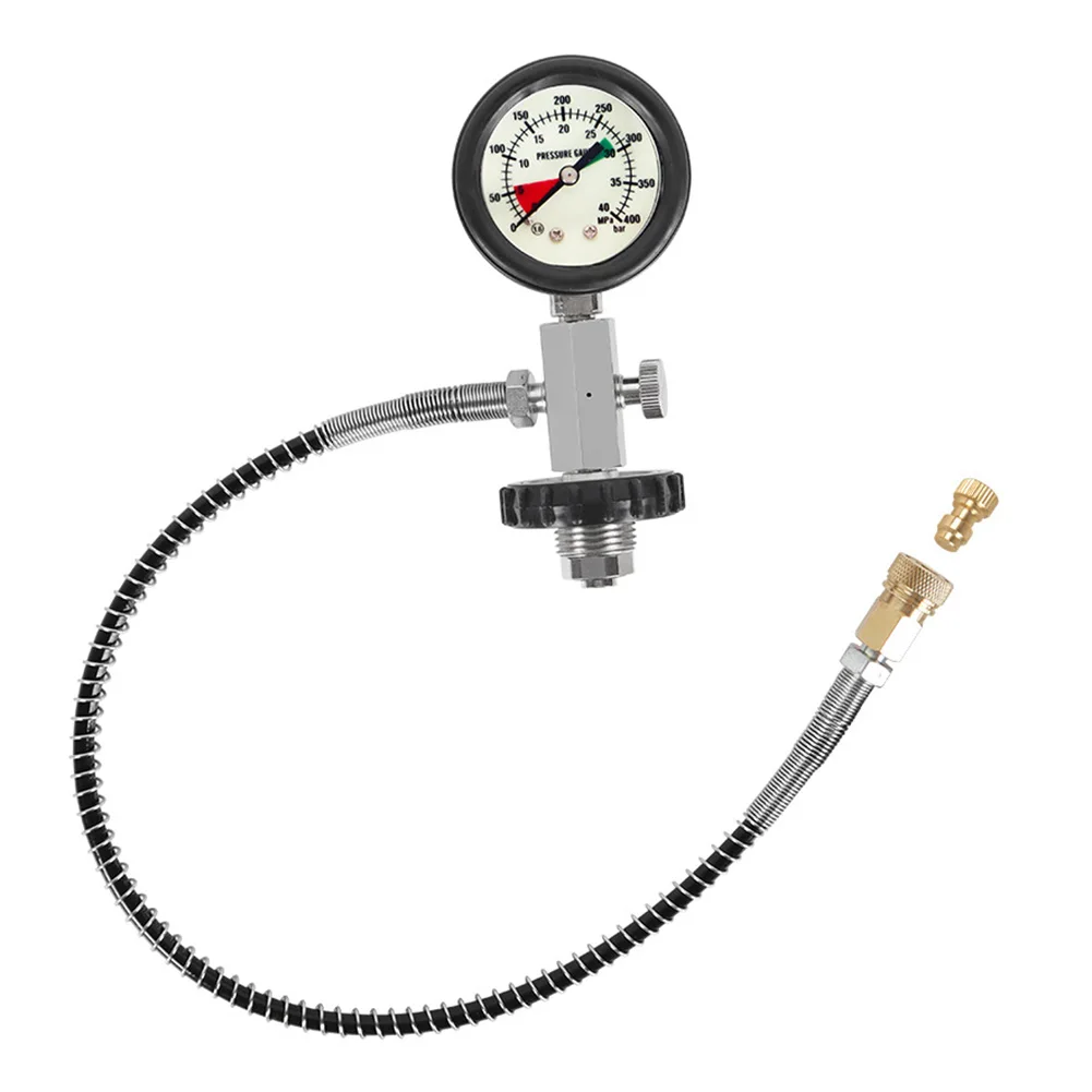 

Разъем для воздушного наполнения Манометр Диапазон измерения 0-300 бар Нержавеющая сталь Материал 8 мм Разъем для надувной головки