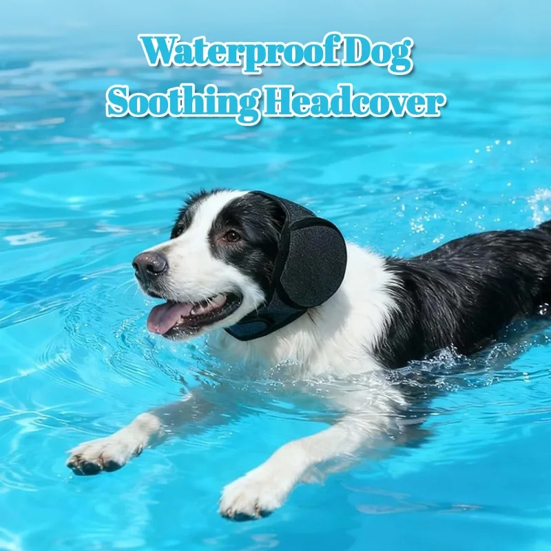 

Waterproof Shock Proof Dog Earmuffs Dog Calming Earmuff Noise Reduction With Adjustable Magic Tape Fit For grooming Swimming