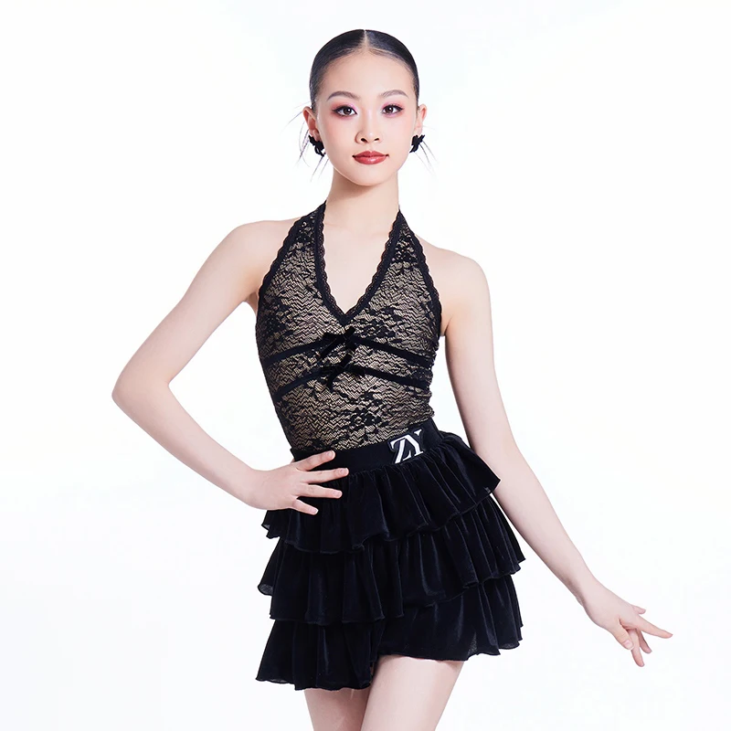 Nieuwe Latin Danswedstrijd Kostuum Meisjes Chacha Latin Dans Professionele Jurk Kinderen Samba Rumba Ballroom Dancewear SL12554