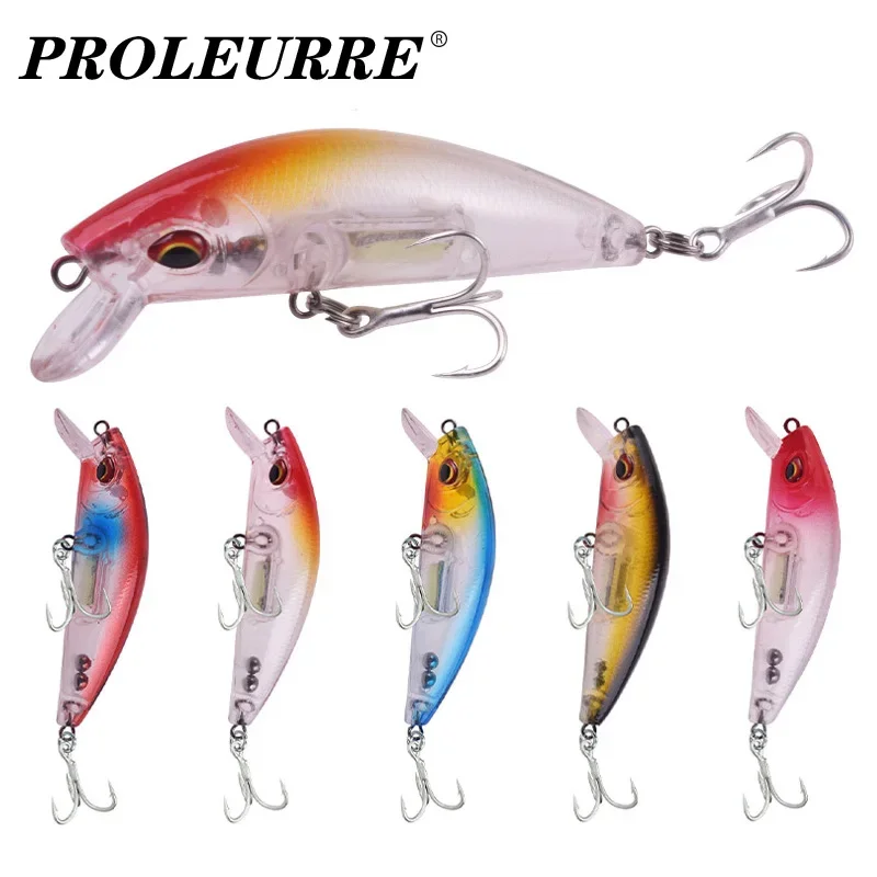 

1 Pc Luminous Minnow Fishing Lures 7cm 10.5g Slow Sinking Wobbler Glow Plastic Hard Artificial Bait 6 # Hooks Fishing Tackle