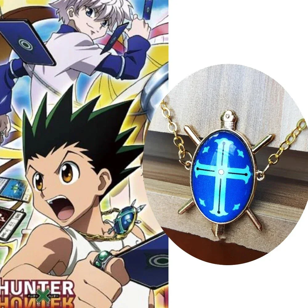 Anime Peripherie Anhänger Halskette Gon Freecss Kulolo Killua Hisoka Kette Metall Halsketten Charme Geschenk Schmuck Cosplay Requisiten Geschenke