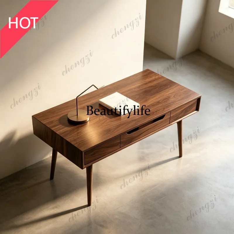 M07 Simple modern ash wood solid wood desk storage desk premium desk