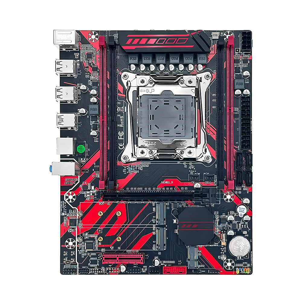 مجموعة اللوحة الأم للعبة الحمراء SOYO X99 DDR4 مع E5 2680 V4 LGA2011-3 2680v4 CPU 16GB(8GB*2) 2133MHz DDR4 REG ECC مجموعة ذاكرة الوصول العشوائي