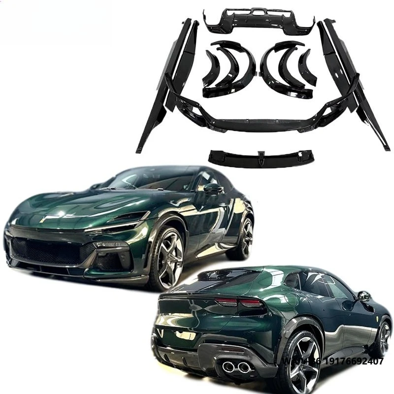 OEM Style Car Front Lip Splitter Side Skirts Rear Bumper Diffuser Wheel Brow bar Carbon Kit forFerarri Purosangue Body Kit