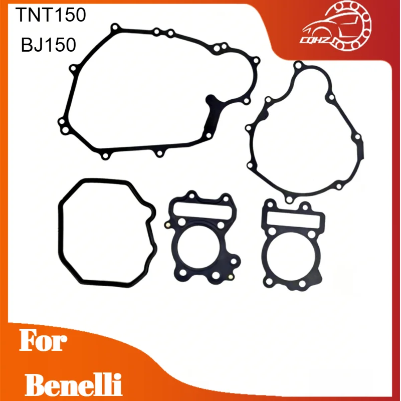 

CQHZJ Motorcycle Engine Cylinder Gasket Kit Cylinder Head Set For Benelli TNT150 BJ150 Motocross Accessories
