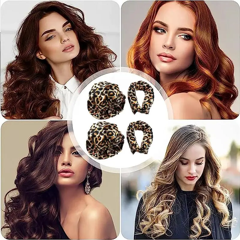 Heatless Curling Rod Headband 4Pcs Damage-free Hair Curling Set For Women Hair Styling Supplies For Women & Girls Create