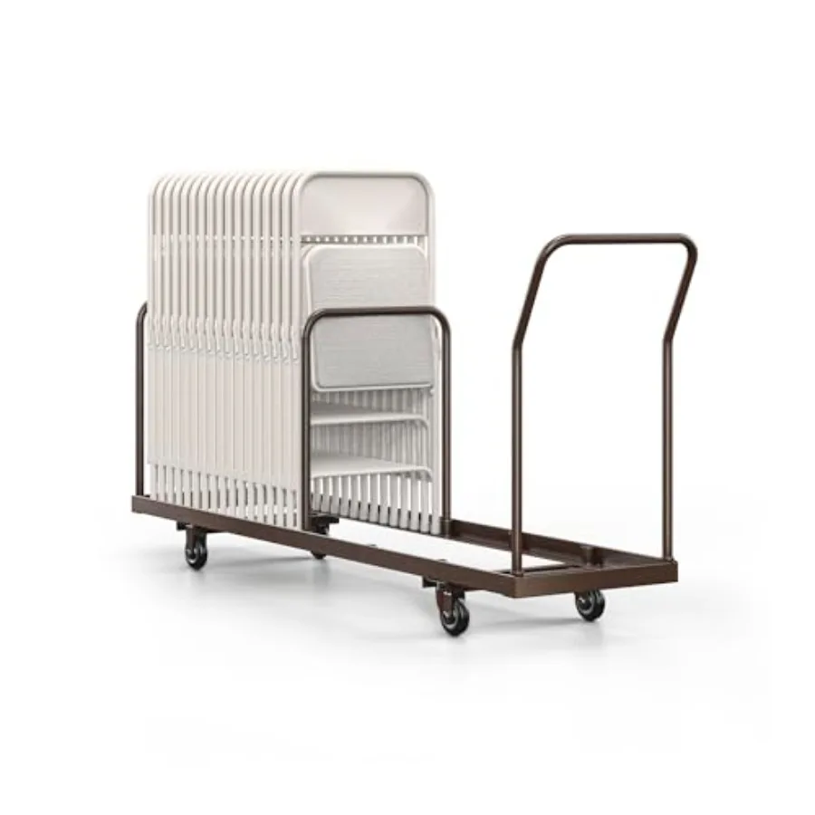

OEFDY-35 Folding Chair Dolly Heavy-Duty Steel Cart,Vertical Stacking, Fits Most Standard Folding Chairs