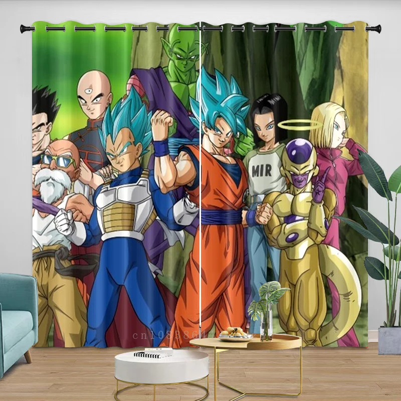 

Curtains Anime Dragon Ball Printed Shading Window Blackout Curtain Bedroom Living Room Decor Cartoon Children for Kids Present