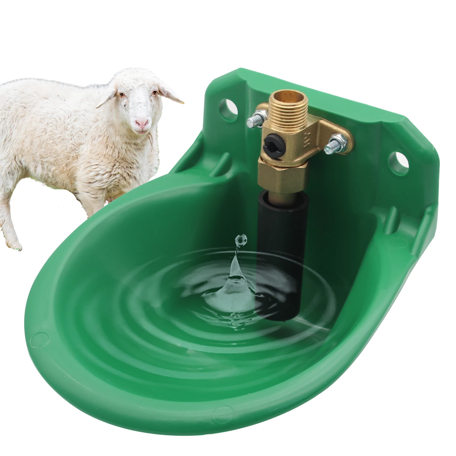 Ciotola per acqua automatica Abbeveratoio per liquidi Pecora Mucca Bovini Maiale Capra Cavallo Allevamento Alimentatore per animali Strumento per bere Sostituisci la valvola in rame del bestiame