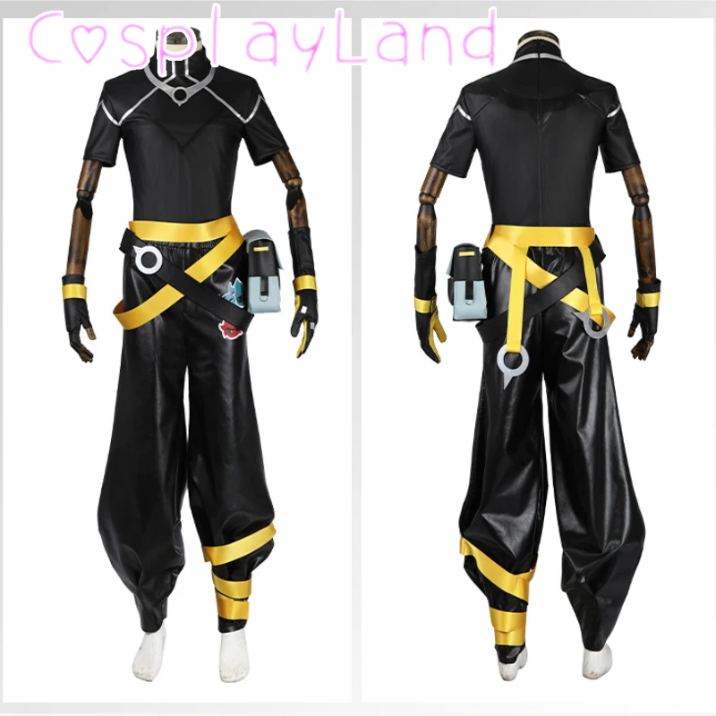 Ezreal Cosplay Game LOL Costume Adult Men Fantasia Black Uniform Suit Full Set Halloween Carnival Party Battle Suit Streetwear