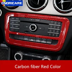 Car Carbon Fiber Color Center Console CD Frame Decoration Cover Trim For Mercedes Benz A Class W176 GLA X156 CLA C117 2013-18