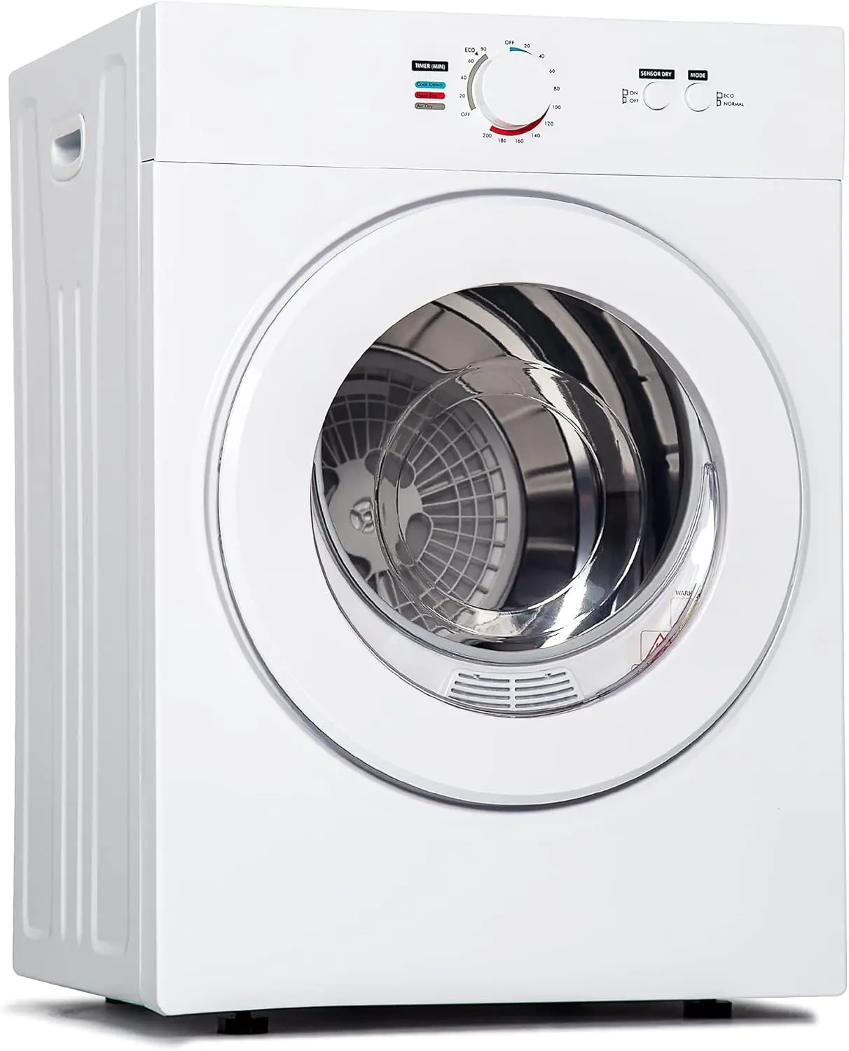 

1.8 cu.ft Portable Clothes Dryer with Exhaust Duct, Stainless Steel Liner, 4 Functions, Ideal for Apartments, Dorm, RVs, White