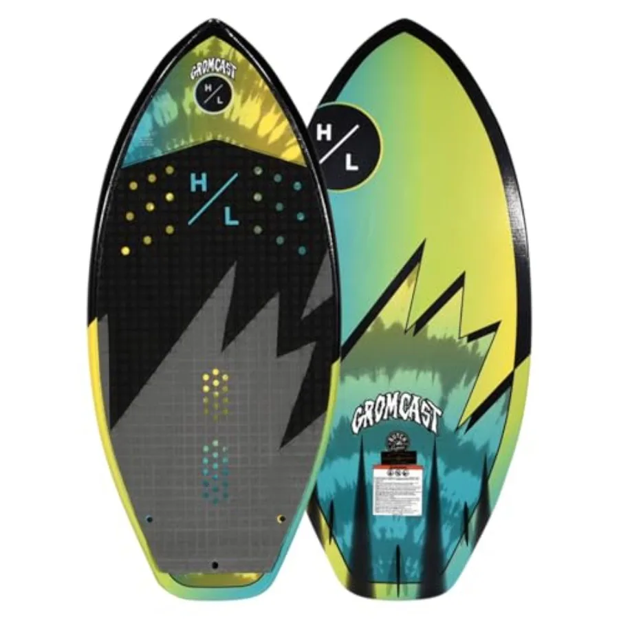 Wakesurf Board for Premier Wakesurfing, Polyethylene Construction, Blue and White, Enhanced Stability and Smooth Carve Performa