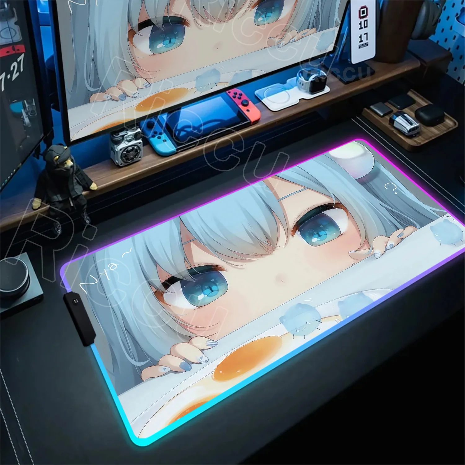 

Аниме RGB коврик для компьютерной мыши большой сексуальный кошачья девушка HD печать настольные коврики коврик для клавиатуры коврик для мыши игровые аксессуары подарок на день рождения