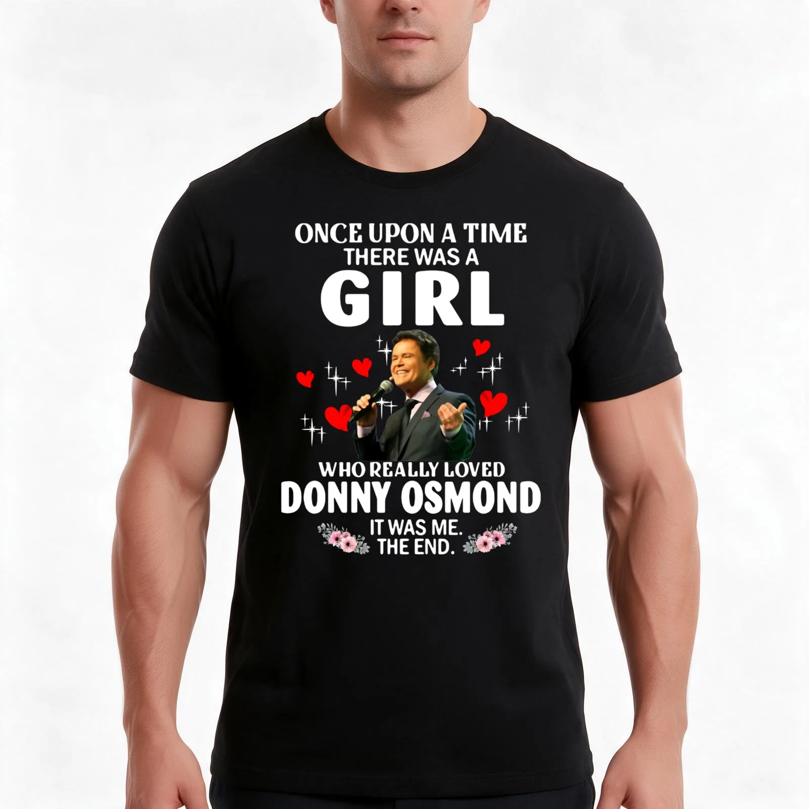 Once Upon Aimehere was A Girl Who Really Loved Donny Osmond T-Shirt Summer Casual Cotton Tee Oversized Streetwear Tops