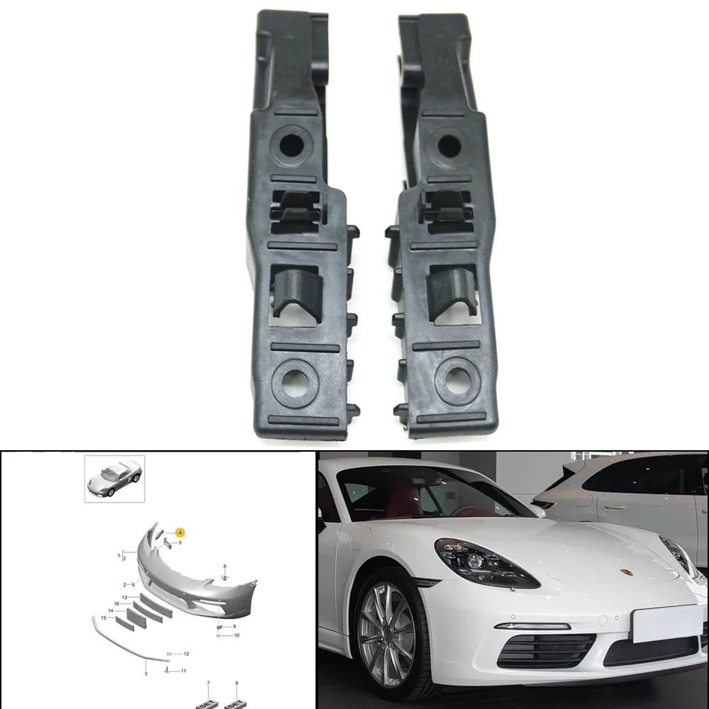 

Front Bumper Fixed Fastener Bracket Retainer Holder For Porsche 718 Cayman Boxster 982 2017-2026 Spyder 982 2019-2026 GTS GT4