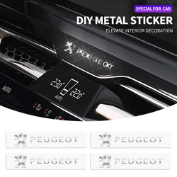 Car styling DIY Metal Car Logo Stickers Decorative Accessorie For Peugeot 206 208 306 307 308 508 106 107 108 2008 3008 5008 207