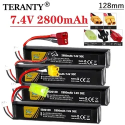 7.4v 2800mAh bateria Lipo do pistoletu na wodę 2S 7.4V akumulator do pistoletów pneumatycznych Mini Airsoft BB zabawki elektryczne części pistoletów