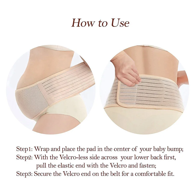 A71Z 4X Maternity Support Belt Breathable Pregnancy Belly Band Abdominal Binder Adjustable Back/Pelvic Support- L