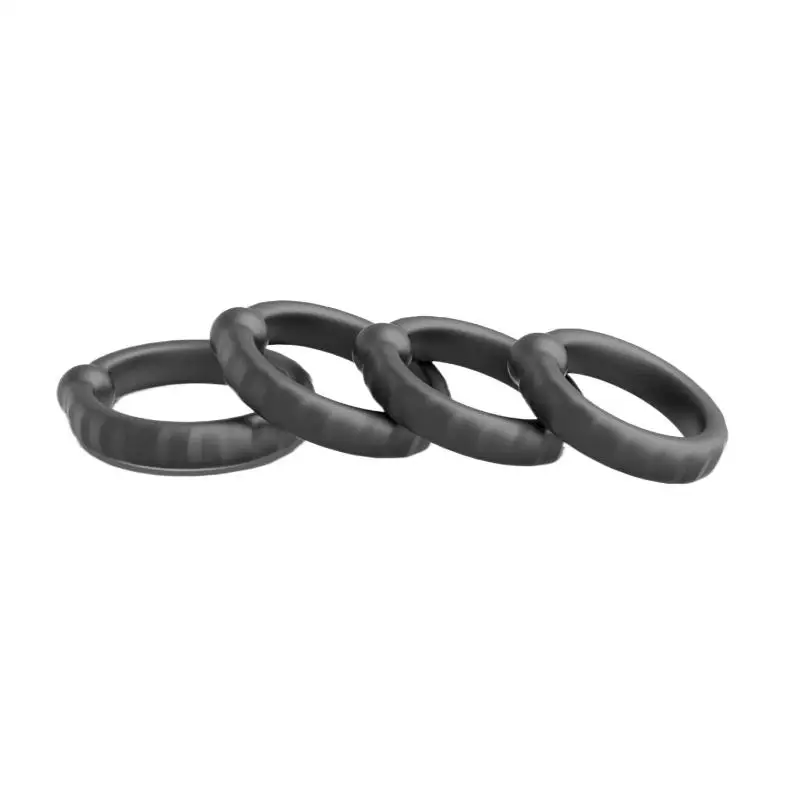 4Pcs Cock Ring For Men Soft Silicone Penis Ring Stretchy Reusable Washable Adult Couples Toy Combo《Desert Bling》