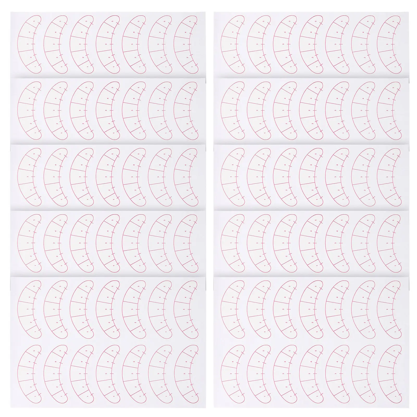 Lash Mapping Sticker - 10 Blatt Wimpernpads Wimpernverlängerung Isolationspapier Wimpernmapping-Aufkleber