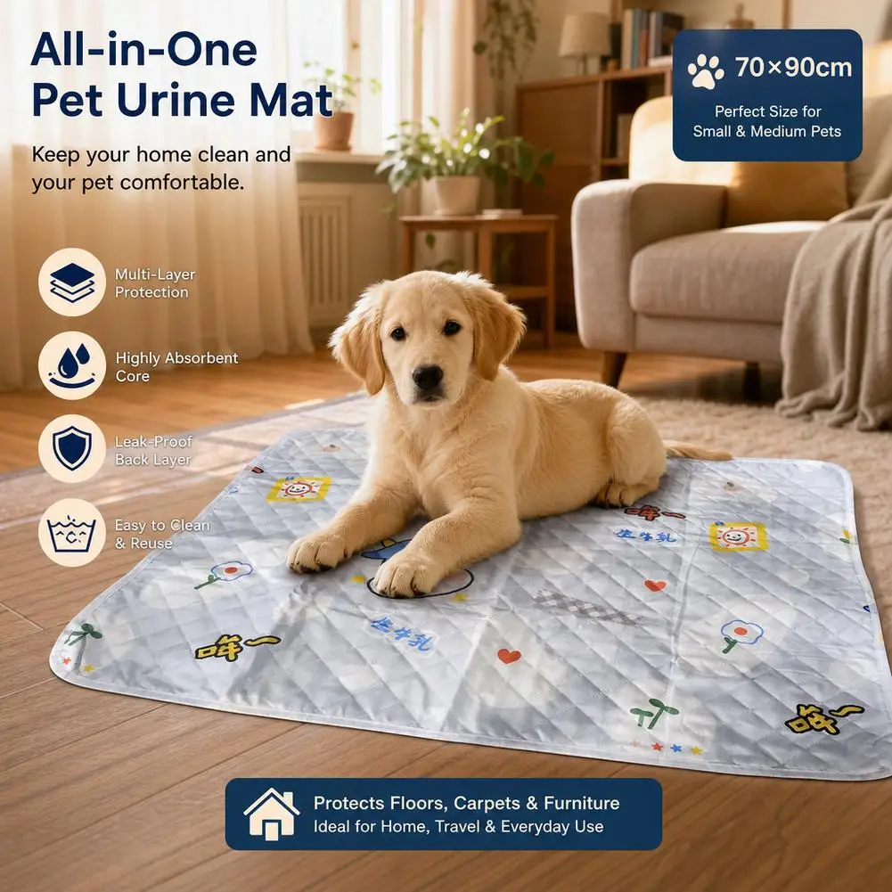 Pet Pad Dog Car Seat Cover Quilted Waterproof Absorbent Washable Puppy Pee Mat Multi Purpose Sofa Floor Travel Blanket