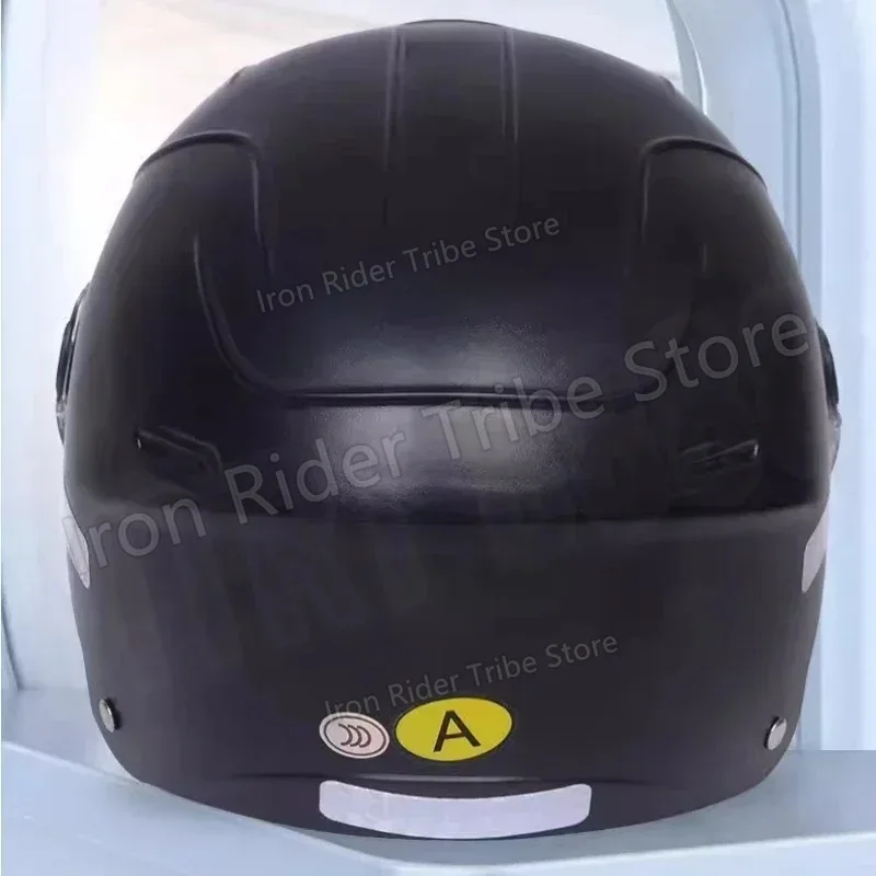 70cm Extra Large Motorcycle Helmet for Big Heads, Ear Protection Summer Breathable Half Helmet for E-Bike Scooter Casco Moto