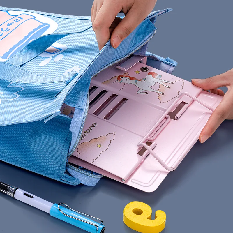 Children's Multi-Functional Reading Stand Eye Protection Folding Bookshelf 6 Adjustable Height Gears Clip-on Reading Tool