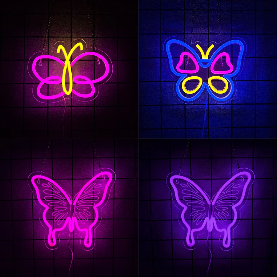 

Butterfly Led Neon Sign, Used For Wall Decor, Used For Girls' Bedrooms, Bars, Weddings, Birthday Wall Lamps, Mother'S Day Gifts.