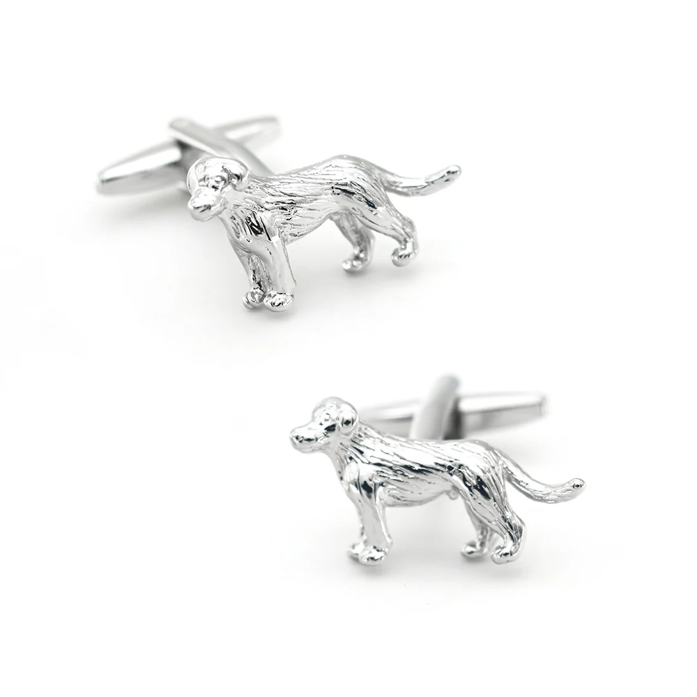 iGame Pet Dog Cuff Links Quality Brass Material Silver Color Labrador Design Cufflinks Wholesale & Retail