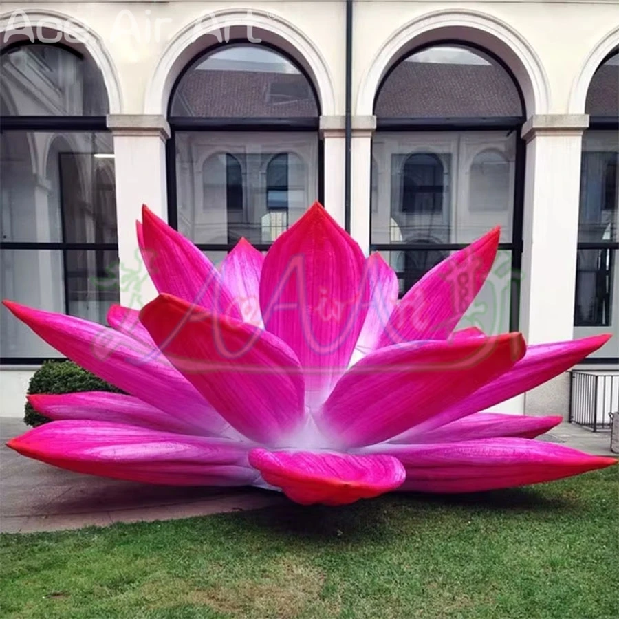 

Outdoor Decorative Plant with LED Light Giant Inflatable Lotus Imitation Lotus Inflatable For Garden Party Decoration