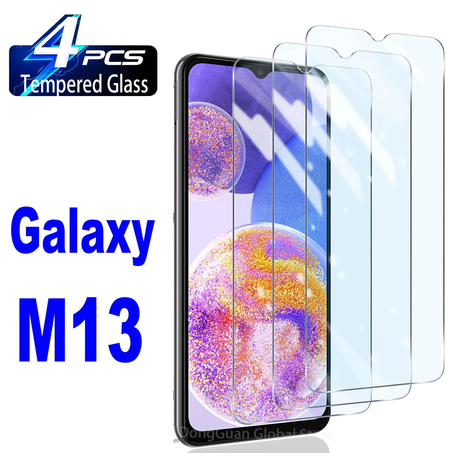 

2/4Pcs Tempered Glass For Samsung Galaxy M13 Screen Protector Glass Film