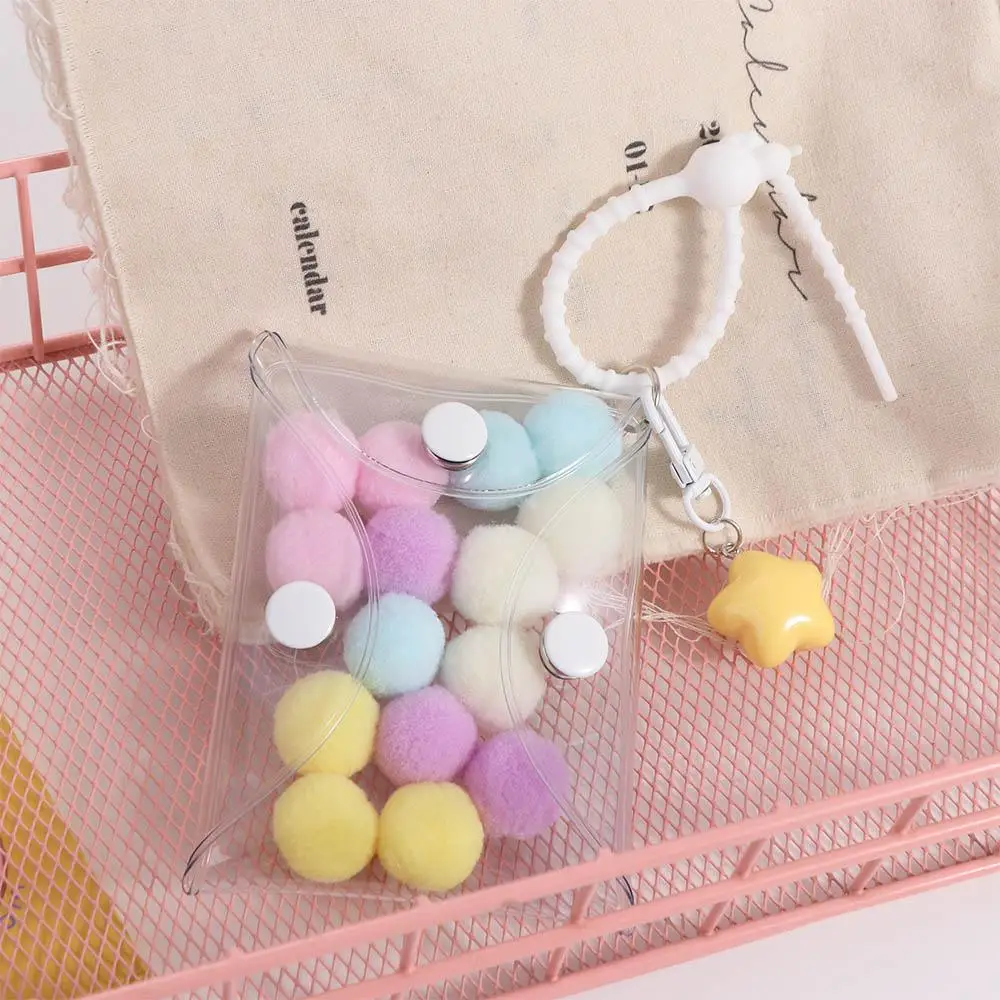 Star Keychain Badge Storage Bags Protective Sleeve Anime Idol Card Display Bag Mini PVC Card Storage Case Small Photo