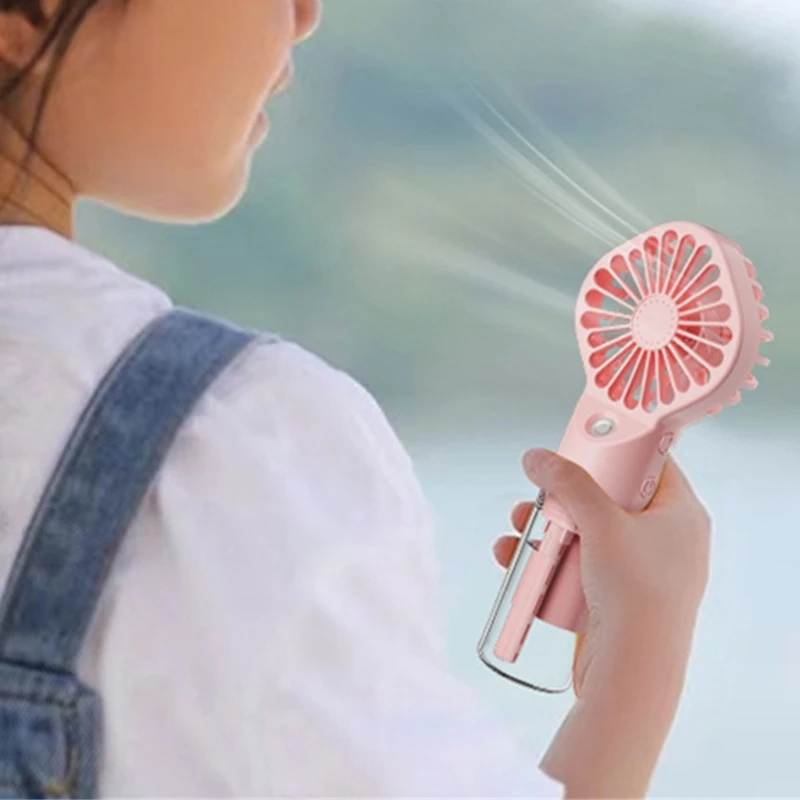 Portable Water Fan Handheld Misting Fan USB Rechargeable Pocket Fan Dropshipping