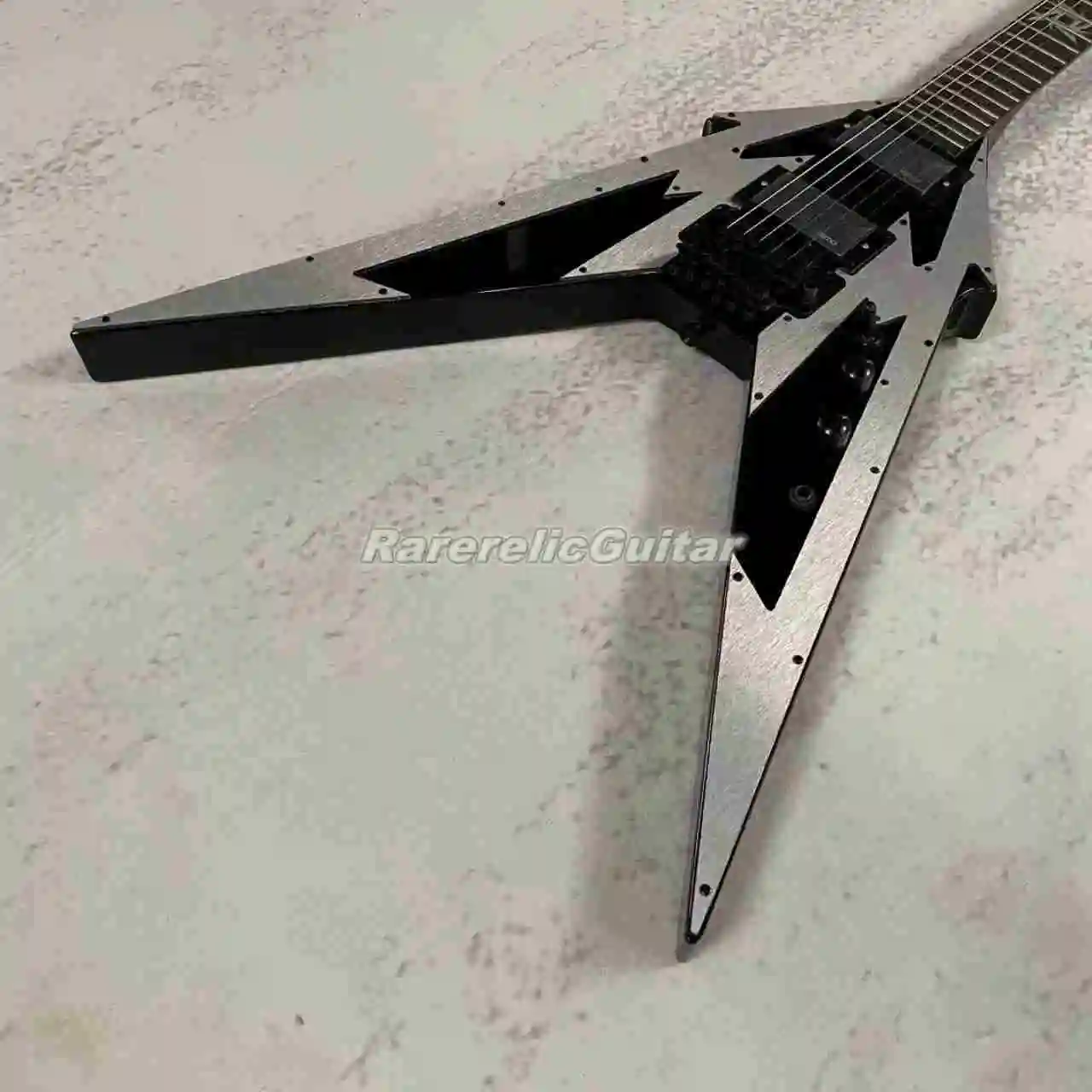 

Jame Hetfield Reveal M Electric Guitar Aluminium Plastic Panel Top, sawblade inlay, China EMG Pickups