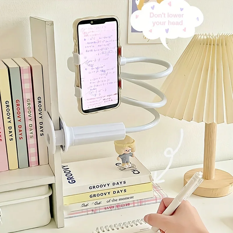 조절 가능한 360도 °   회전식 휴대용 게으른 폰 홀더, 침대 옆 사무실 및 가정용 클립 포함