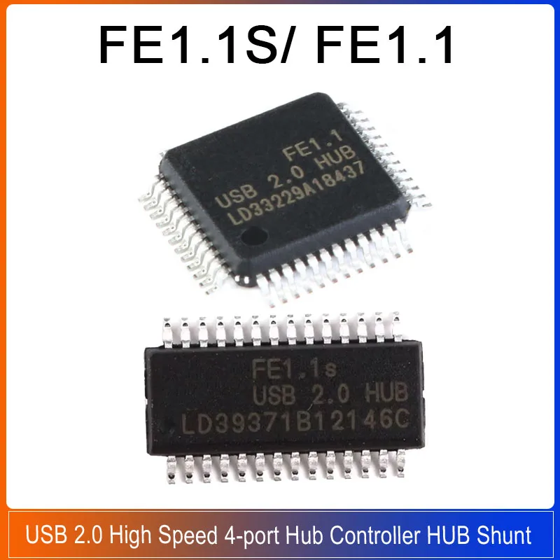 

5PCS FE1.1S-BSOP28BCN SOP-28 FE1.1-AQFP48A LQFP-48 FE1.1 FE1.1S USB 2.0 High Speed 4-port Hub Controller HUB Shunt Chip
