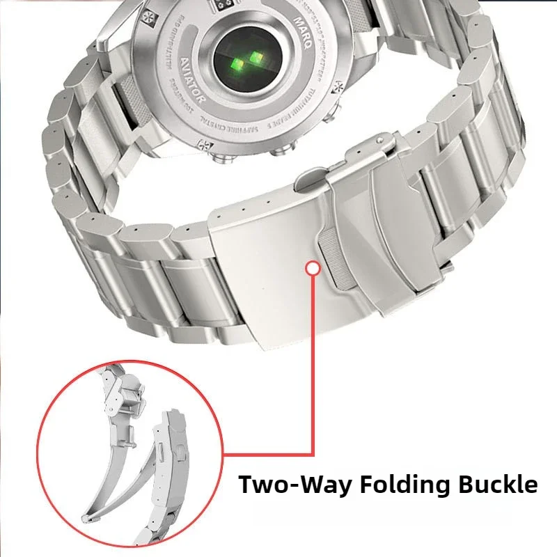 Titanium Band for Garmin MARQ Series Watch Strap Aviator 22mm Bracelet for Quatix 8 / Fenix 7 Quick Release Adaptor Wristband