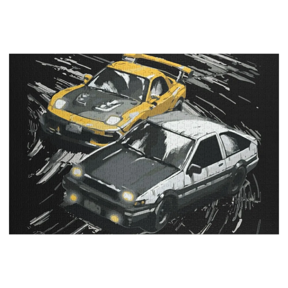 

Mountain Drift Racing Initial D Tandems AE86 vs FD rx-7 Jigsaw Puzzle Wooden Animal Baby Toy Puzzle