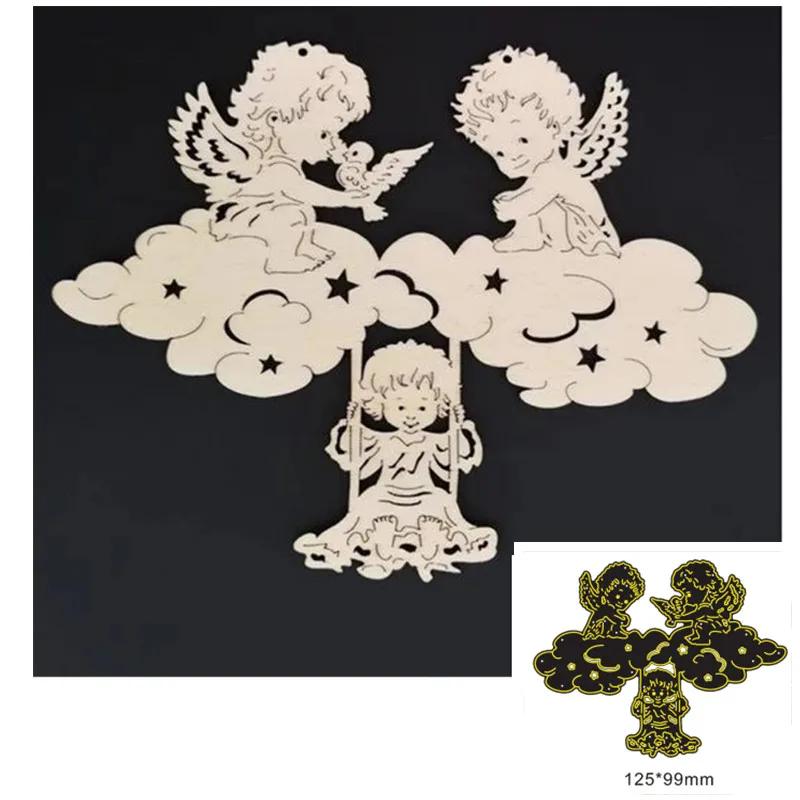 Metal Cutting Dies Angel Decoration Scrapbook Paper Craft Knife Mould Blade Punch Stencils